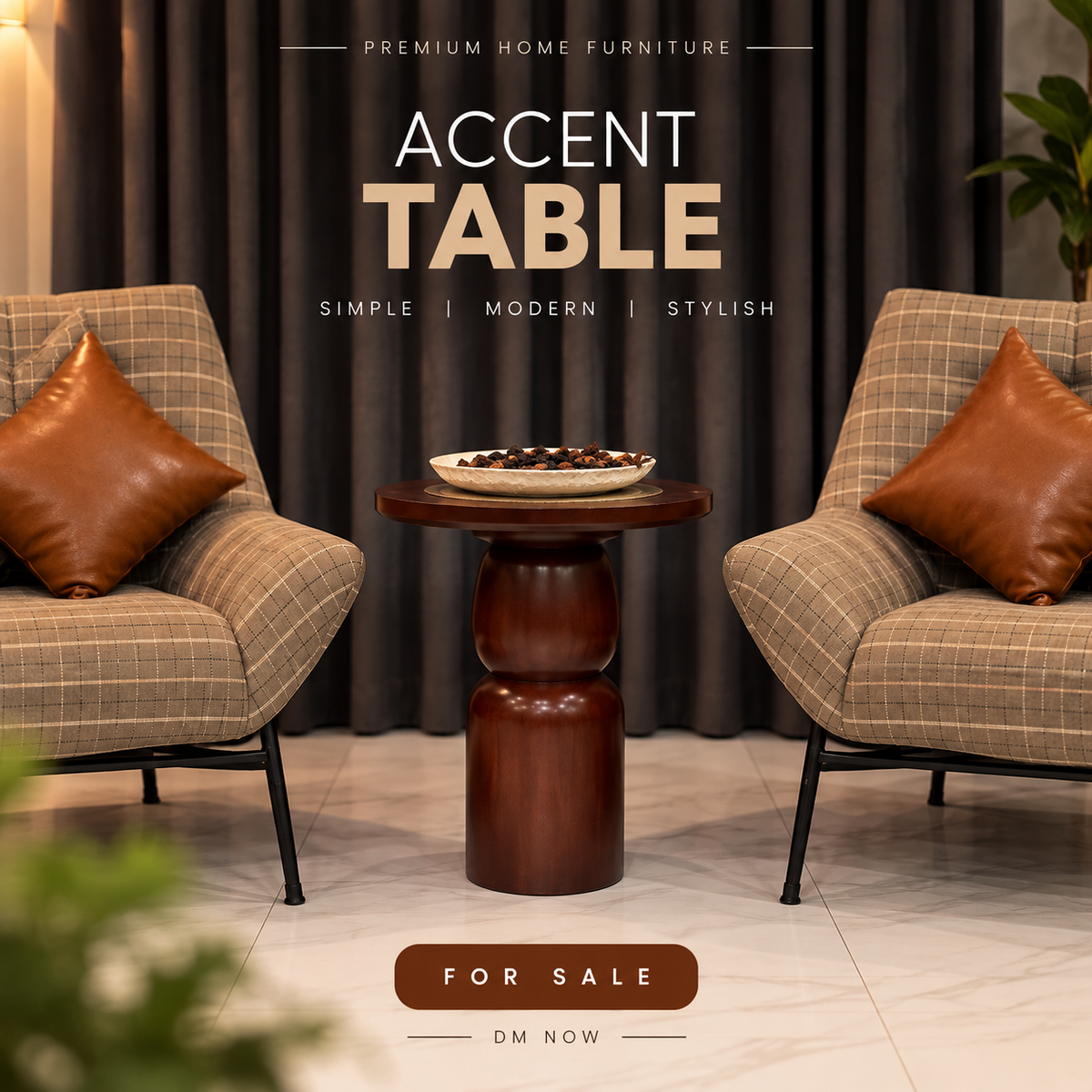 Elegant Accent Table — For Sale