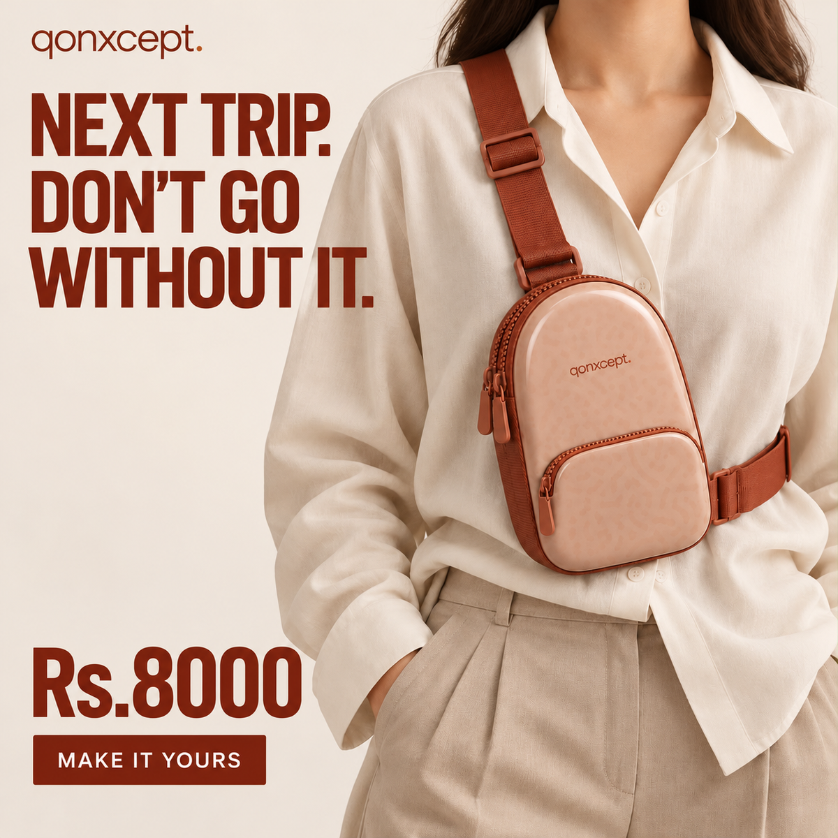 qonxcept.™ Everyday Travel Sling Bag